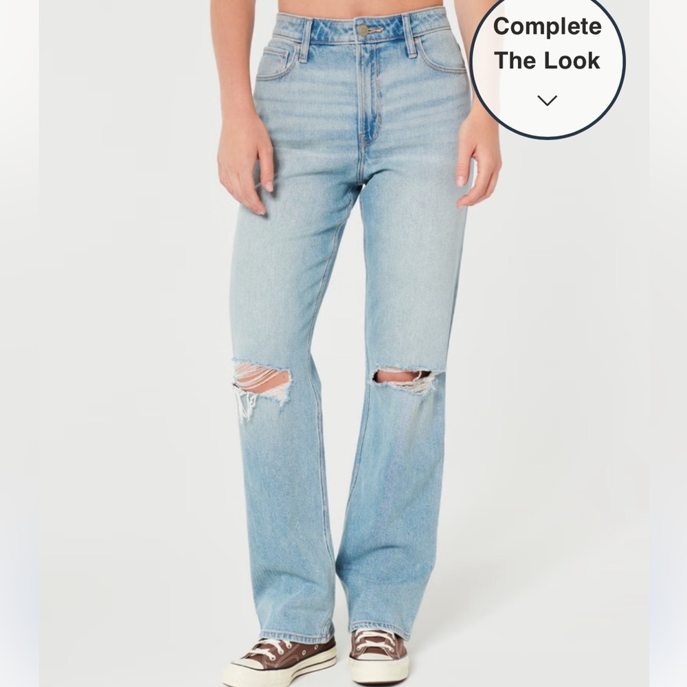 Hollister ultra high rise dad jean